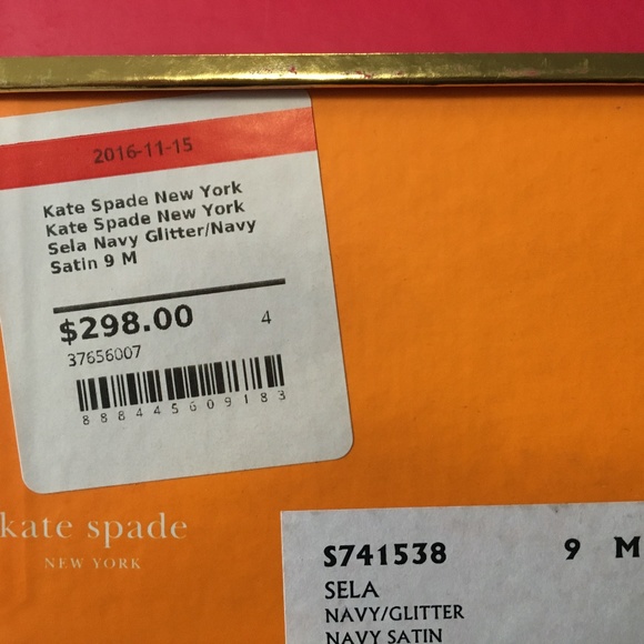 Kate Spade Midnight Blue Sparkle Heels - Picture 8 of 9